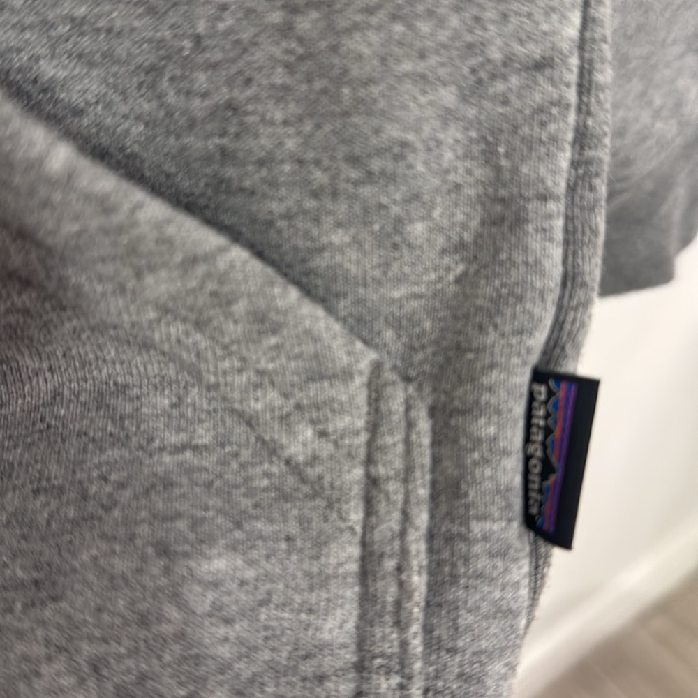 Patagonia Logo Uprisal Hoodie Gray Size Small Womens XS Men’s EUC - Picture 6 of 7